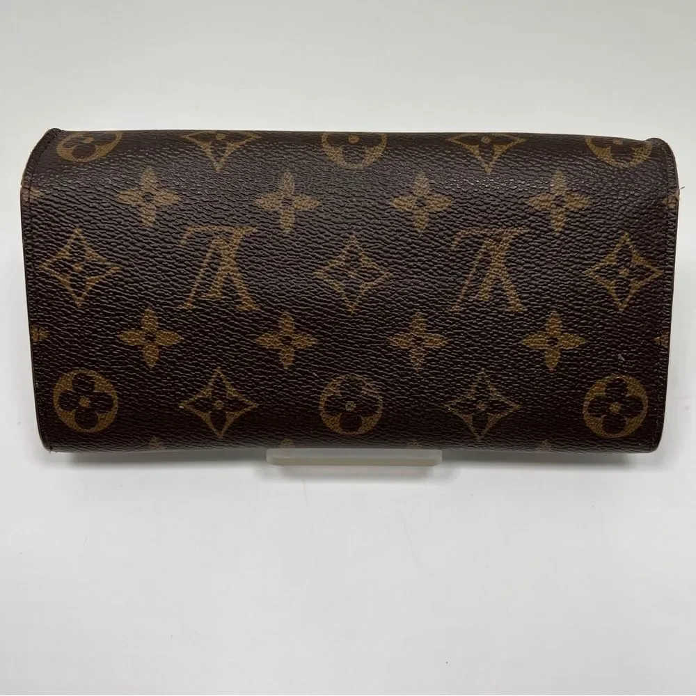 LOUIS VUITTON LONG WALLET MONOGRAM CANVAS BROWN